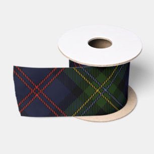 Ruban En Satin Rustique Plaid Classic Élégant Vacances Tartan