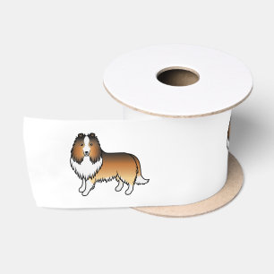 Ruban En Satin Sable Shetland Sheepdog Shelter Dessin Chien
