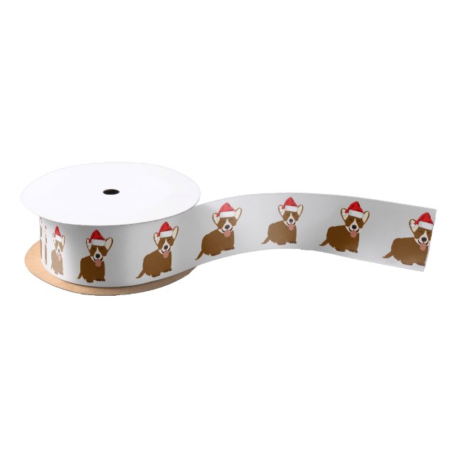Ruban En Satin Santa Hat Corgi (Bobine)