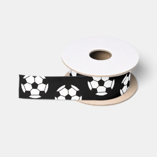 Ruban En Satin Satin Motif de balle de football