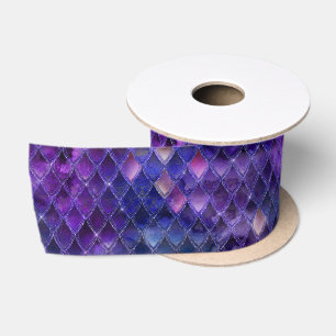 Ruban En Satin Scales de dragon violet