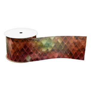 Ruban En Satin Scales Rainbow Dragon
