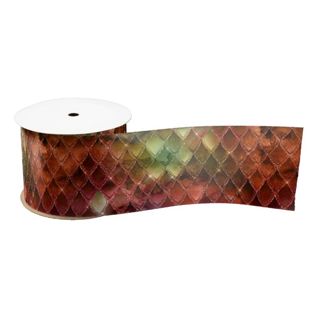 Ruban En Satin Scales Rainbow Dragon (Bobine)