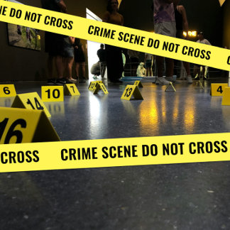 Ruban En Satin SCÈNE CRIMINELLE - ÉCRAN policier crime NE PAS TRA