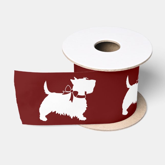 Ruban En Satin Scottish Terrier Scottish Chien Chien Chien Chien  (Bobine)