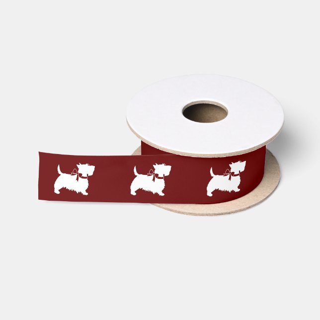 Ruban En Satin Scottish Terrier Scottish Chien Chien Chien Chien  (Bobine)