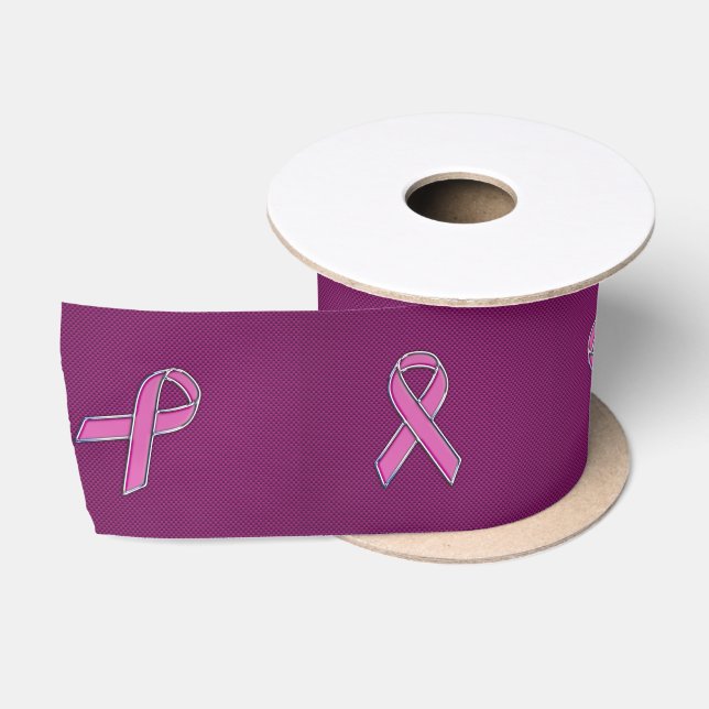 Ruban En Satin Sensibilisation au ruban rose Fibres de carbone (Bobine)