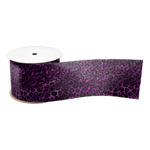 Ruban En Satin Série Leopard violet et or 3