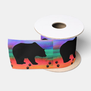 Ruban En Satin Silhouette de Black Bear