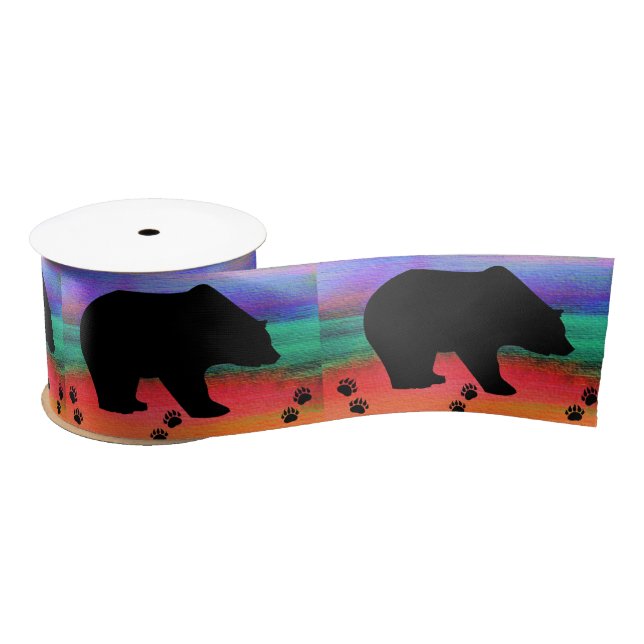 Ruban En Satin Silhouette de Black Bear (Bobine)