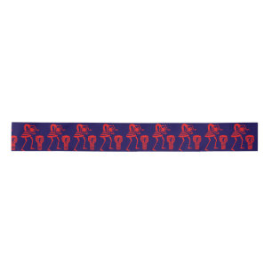 Ruban En Satin Silhouette mignonne, Bleu Joyeux Danse