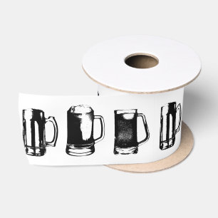 Ruban En Satin Silhouette noire //de tasse de bière