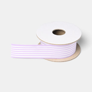 Ruban En Satin Simple Chic Blancs Motif Sur Rose Pâle
