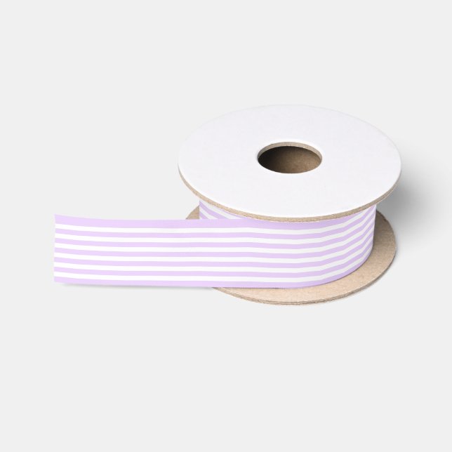 Ruban En Satin Simple Chic Blancs Motif Sur Rose Pâle (Bobine)