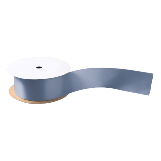 Ruban En Satin Simple couleur uni bleu ardoise (Bobine)