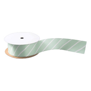 Ruban En Satin Simple Vert Blanc Pastel Grille Satin Ribbon