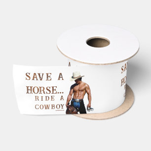 Ruban En Satin SlipperyJoe's sauve cheval monter chapeau de cowbo