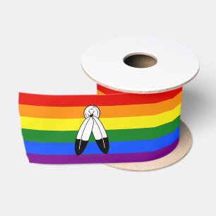 Ruban En Satin SlipperyJoe's Two Spirit Pride Flag cérémonial LGB