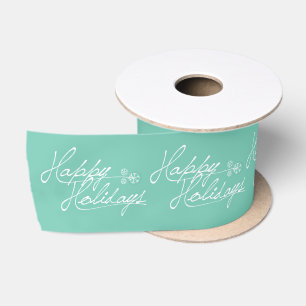 Ruban En Satin Snowflake Joyeux Joyeux Jours Couleur Noël Ruban