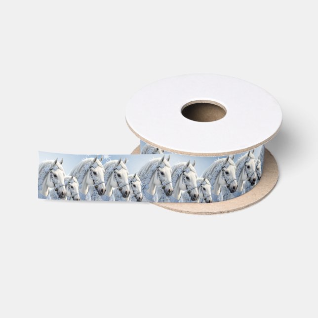Ruban En Satin Snowflakes Horloge Noël (Bobine)