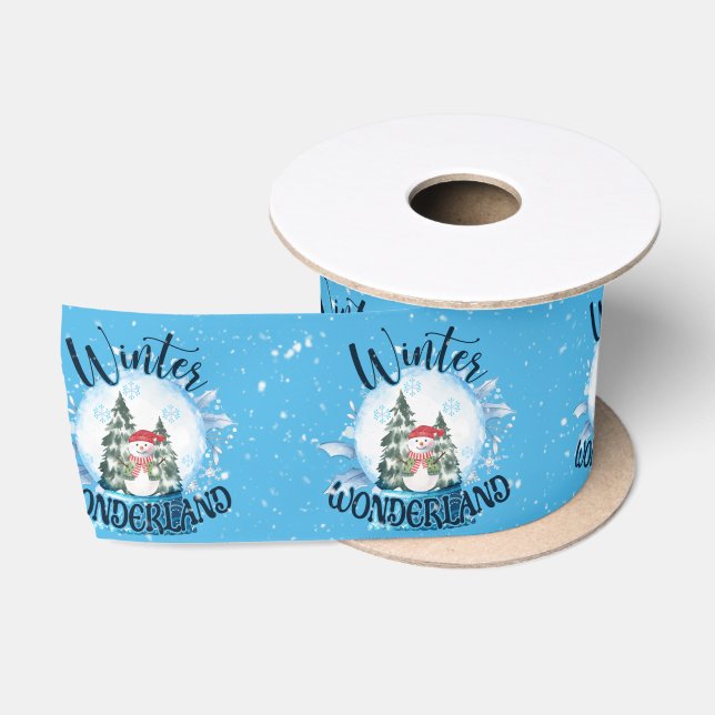 Ruban En Satin Snowman dans le monde des neiges (Bobine)
