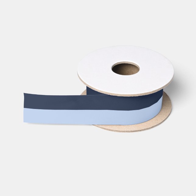 Ruban En Satin Soft Sky Blue & Dark Blue Satin Ribbon (Bobine)