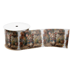 Ruban En Satin Souris avec expression choquée