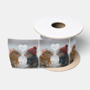 Ruban En Satin Souris avec un cœur givré