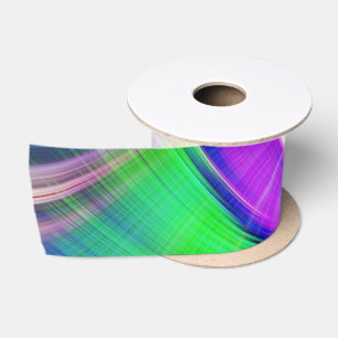 Ruban En Satin SPIRALFLUO - Fractage moderne couleur psychédéli