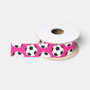 Ruban En Satin Sports de football Anniversaire fête rose