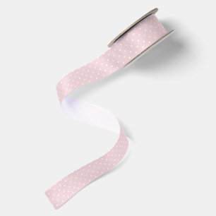 Ruban En Satin Spring Polka Dots Classic Douce Teinte Rose