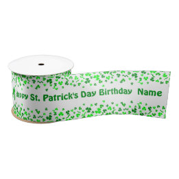 Ruban En Satin St Patrick's Day Birthday Personalized Name