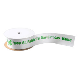 Ruban En Satin St Patrick's Day Birthday Personalized Name