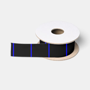 Ruban En Satin Style vertical Symbolique Ligne Bleue Mince