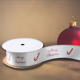 Ruban En Satin Sucre d'orge de Noël