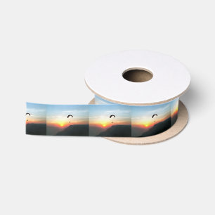 Ruban En Satin Sunset Paraglide Wanderlust Extreme Sports Art