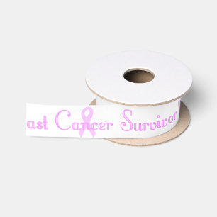 Ruban En Satin Survivant de fantaisie de cancer du sein