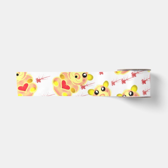 Ruban En Satin Sweet Heart Bear Nursery Pattern (Devant)