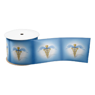 Ruban En Satin Symbole Médicale de caducée