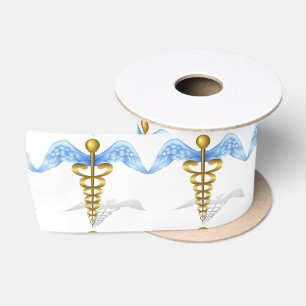 Ruban En Satin Symbole Médicale de caducée