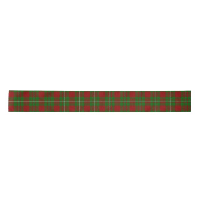 Ruban En Satin Tartan écossais rouge et vert (Devant)