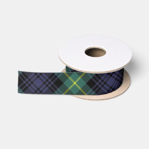Ruban En Satin Tartan vert violet écossais traditionnel