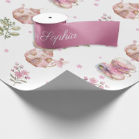 Tea Party Fairy Girl Blush Rose Flowers Anniversai