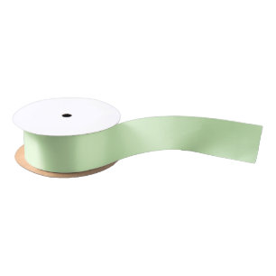 Ruban En Satin Tea vert pastel Feuille couleur solide