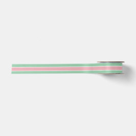 Ruban En Satin Teal chic minable et rose barrés
