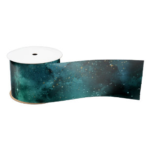 Ruban En Satin Teal galaxy Series Design 1