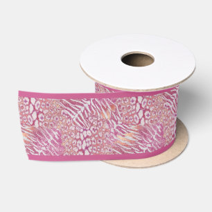 Ruban En Satin Tendance de la peau de tigre léopard
