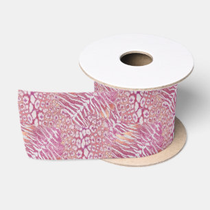 Ruban En Satin Tendance de la peau de tigre léopard
