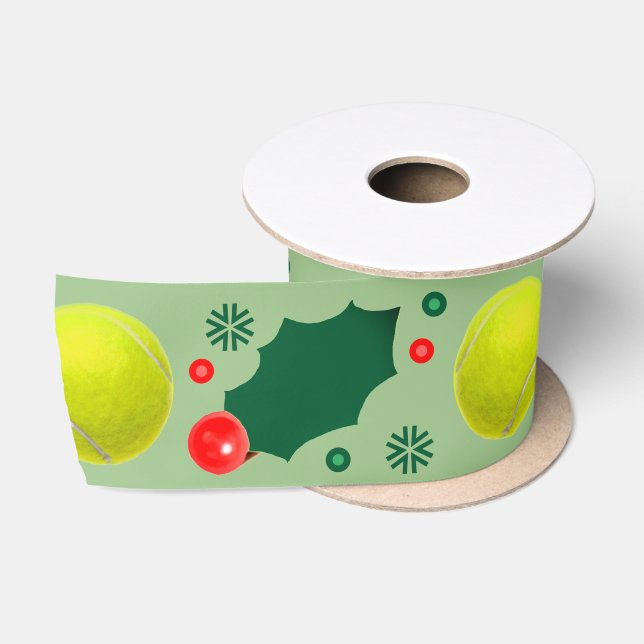 Ruban En Satin Tennis Noël Gite Cadeau Satin Ribbon (Bobine)