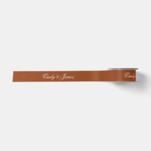 Ruban En Satin Terracotta Chic Mariage Satin Nom Personnalisé